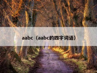 aabc（aabc的四字词语）