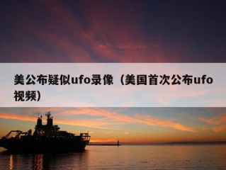 美公布疑似ufo录像（美国首次公布ufo视频）