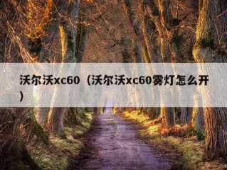 沃尔沃xc60（沃尔沃xc60雾灯怎么开）