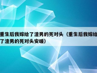 重生后我嫁给了渣男的死对头（重生后我嫁给了渣男的死对头安暖）