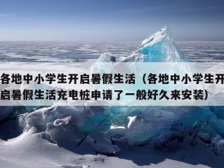 各地中小学生开启暑假生活（各地中小学生开启暑假生活充电桩申请了一般好久来安装）