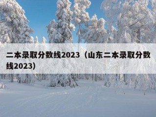 二本录取分数线2023（山东二本录取分数线2023）