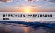 林夕发表了什么言论（林夕发表了什么言论视频呢）