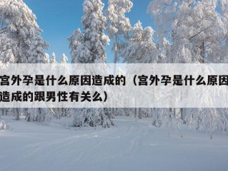 宫外孕是什么原因造成的（宫外孕是什么原因造成的跟男性有关么）