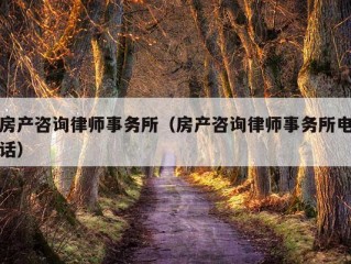 房产咨询律师事务所（房产咨询律师事务所电话）