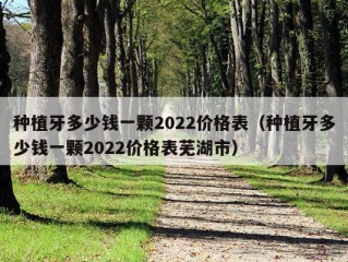 种植牙多少钱一颗2022价格表（种植牙多少钱一颗2022价格表芜湖市）