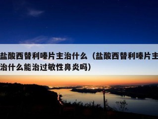 盐酸西替利嗪片主治什么（盐酸西替利嗪片主治什么能治过敏性鼻炎吗）