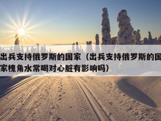 出兵支持俄罗斯的国家（出兵支持俄罗斯的国家槐角水常喝对心脏有影响吗）