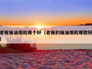 老板抽油烟机哪个好（老板的抽油烟机哪款好）