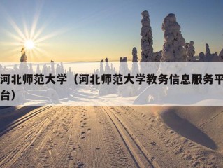 河北师范大学（河北师范大学教务信息服务平台）