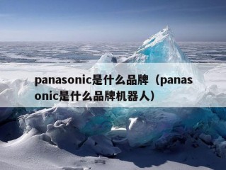 panasonic是什么品牌（panasonic是什么品牌机器人）