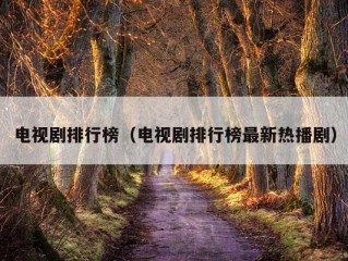 电视剧排行榜（电视剧排行榜最新热播剧）