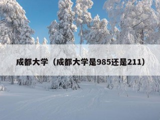 成都大学（成都大学是985还是211）