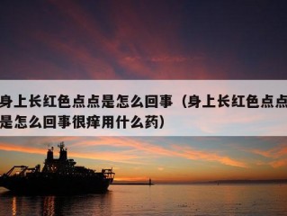 身上长红色点点是怎么回事（身上长红色点点是怎么回事很痒用什么药）