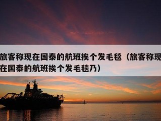 旅客称现在国泰的航班挨个发毛毯（旅客称现在国泰的航班挨个发毛毯乃）