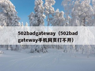 502badgateway（502badgateway手机网页打不开）