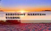 有你真好作文600字（有你真好作文600字六年级妈妈）