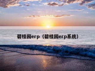 碧桂园erp（碧桂园erp系统）