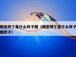 螨虫咬了是什么样子图（螨虫咬了是什么样子图脖子）