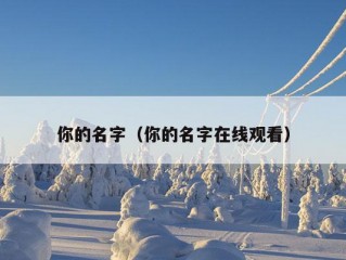 你的名字（你的名字在线观看）